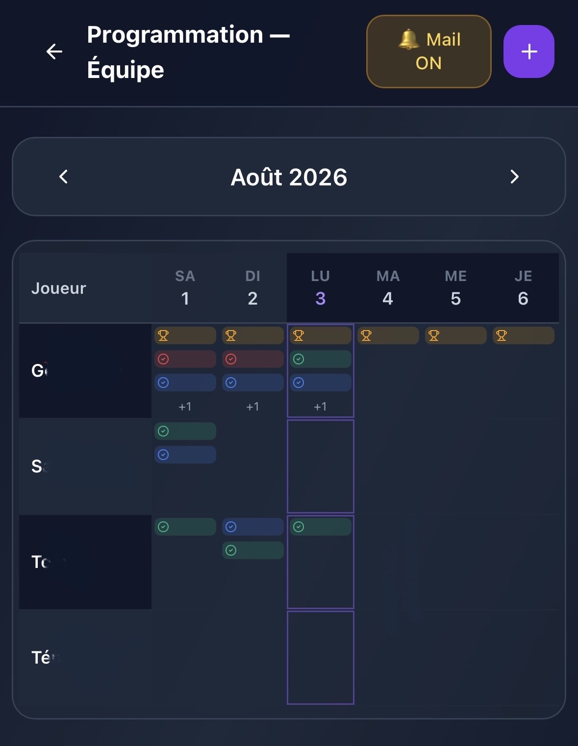 Aperçu Athload — Calendrier partagé